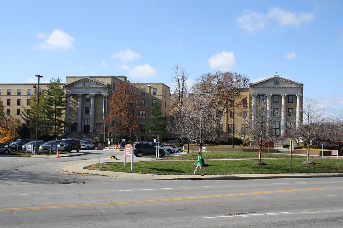 Former City Hospital School of Nursing Building (left) and City Hospital Administration Building, 2013. James Glass